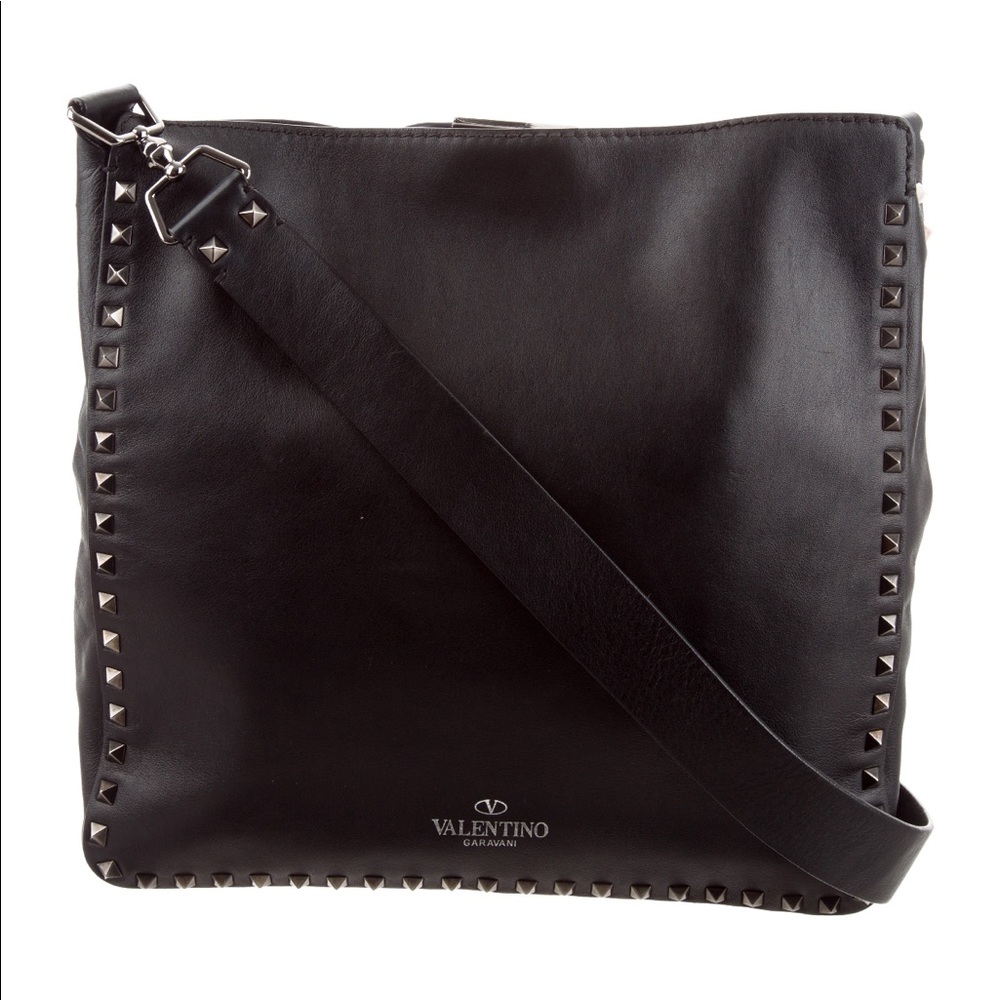 Authentic Black Leather Valentino Rockstud Bag - Picture 3 of 5